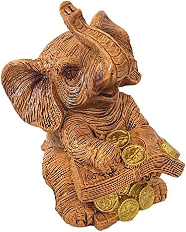 BetterDecor Feng Shui Trunk Up lucky слон статуа фигура за внатрешни работи за богатство за богатство