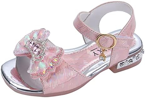 Деца чевли модни дебели стапала со сандали со дијамантска пеперутка летни отворени пети студентски сандали кои не се лизгаат чевли за бебиња