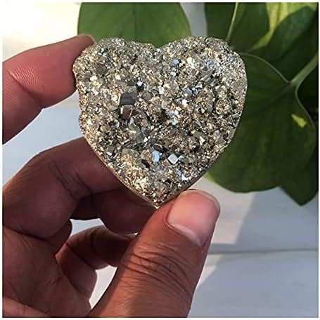 За природна жолта бакарна руда кристална форма во форма на срцев украс, подароци за камења и кристали