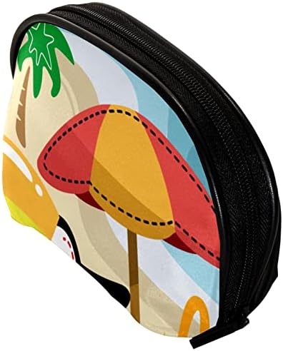 Тоалетна Торба, Козметичка Торба За Шминка За Патувања За Жени Мажи, Цртан Филм Папагал Плажа Хаваи