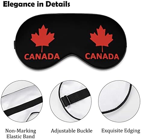 Канада знаме јавор смешна спиење маска за очи мек заслепи за очи со прилагодлива лента за ноќни очила за мажи за жени