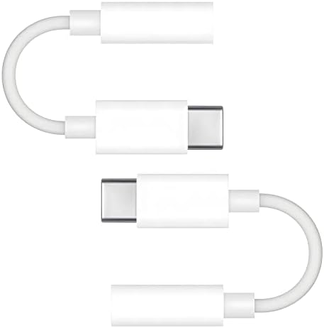 [2 пакувања] USB тип C до 3,5 mm Femaleенски приклучок за приклучоци за слушалки, USB C до Aux аудио dongle кабел кабел компатибилен