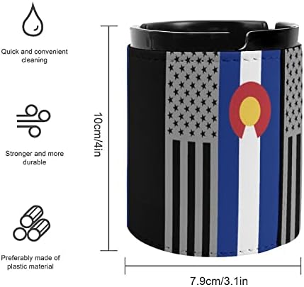 Амиријан Колорадо знаме кожа пепел модерни фиоки за пепел за украси за домашни канцеларии