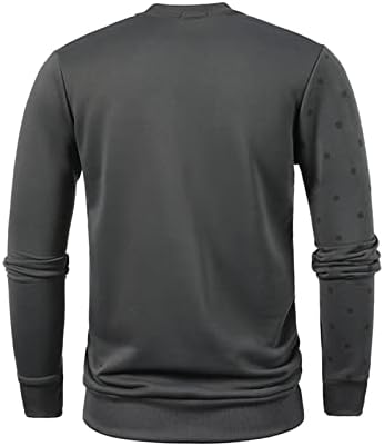 Најдобри кошули за мажи мода обична цврста волна плетена врвови стојат јака бран точка точка во боја блок со долг ракав џемпер