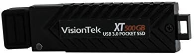 VisionTek XT 500 Gigabyte USB 3.0 џеб SSD | Прочитајте до 450MB/s & 445 MB/s Брзини на пишување | Бутабилен погон | TLC NAND, SMI