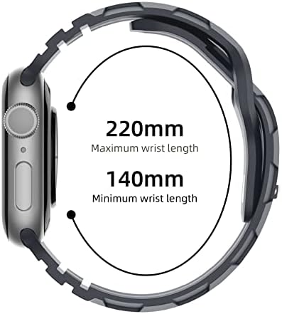 Suitisbest Sport Band Компатибилен Со Apple Watch Ultra Bands 49mm 45mm 44mm 42mm, Меки Силиконски Водоотпорни Ремени Нараквици за Apple Watch