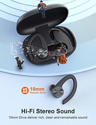 ТТК [Надградба] Безжични Слушалки За Уши Bluetooth Слушалки, Bluetooth 5.2 Спортски Слушалки, 80h Репродукција, IPX7 Водоотпорни