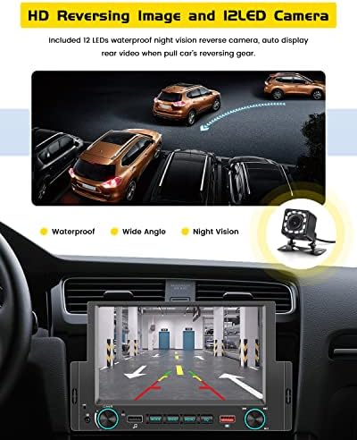 Хикити 2023 Најновиот Дизајн Стерео Со Еден Автомобил Дин Со Apple Carplay Android Auto, 6,2 Инчен Екран На Допир Автомобил Радио