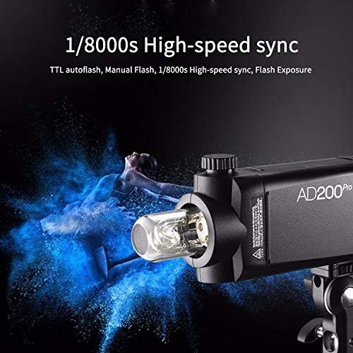 Godox AD200Pro Џеб Блиц Со Godox XProII-C Безжичен Блиц Активирањето За Канон Камера