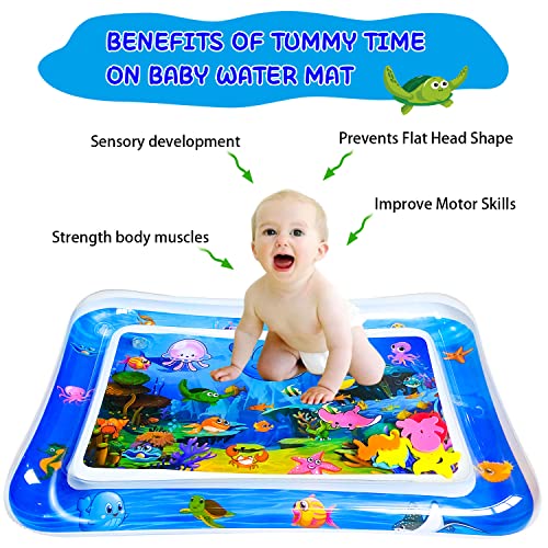 Фудбалски играчки за бебиња, душек со вода за бебиња, надувување игра со вода за бебиња играчки за бебиња, забавно рано развојна активност
