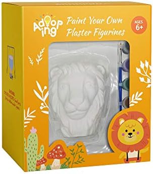 Адупирање на лавоно животно сликарство комплет за деца занаетчии и уметности подготвени да ги насликате вашите сопствени фигурини