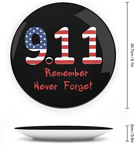 11 септември Запомнете, никогаш не заборавајте на керамичката декоративна чинија со приказ на штандот што виси прилагодена годишнина