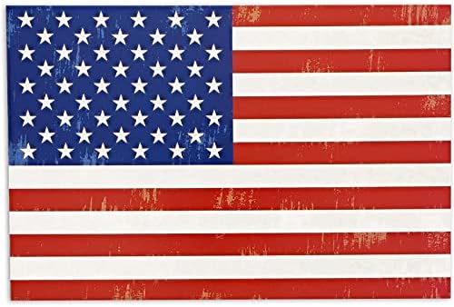 Најдобри честитки за хартија празни разгледници на американска картичка со знаме