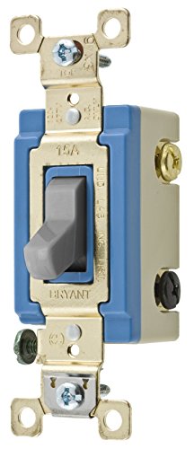 Bryant Electric 4801 Thoggle Switch, единечен пол, дополнителна оценка за индустриска спецификација на тешки страни, жичен грб и страничен,