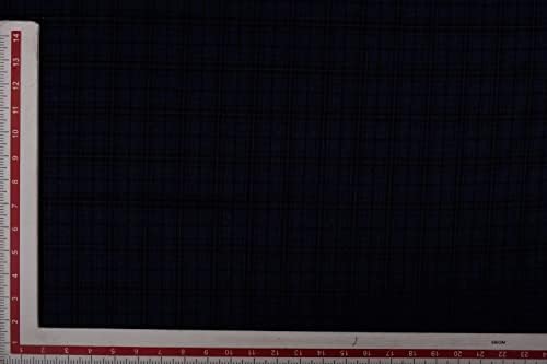 Дизајн Количка Темно Сина Црна Проверки Костум Волна Ткаенина за Уметност &засилувач; Занаети, САМ, Шиење, И Други Проекти, Ширина 56 Инчи Пакет од 5 МЕТАР КС-4661020-7