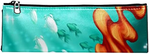 Тбуобт Торба За Шминка Патување Козметичка Торба Торбичка Чанта Чанта Со Патент, Подморска Сирена Цртан Филм
