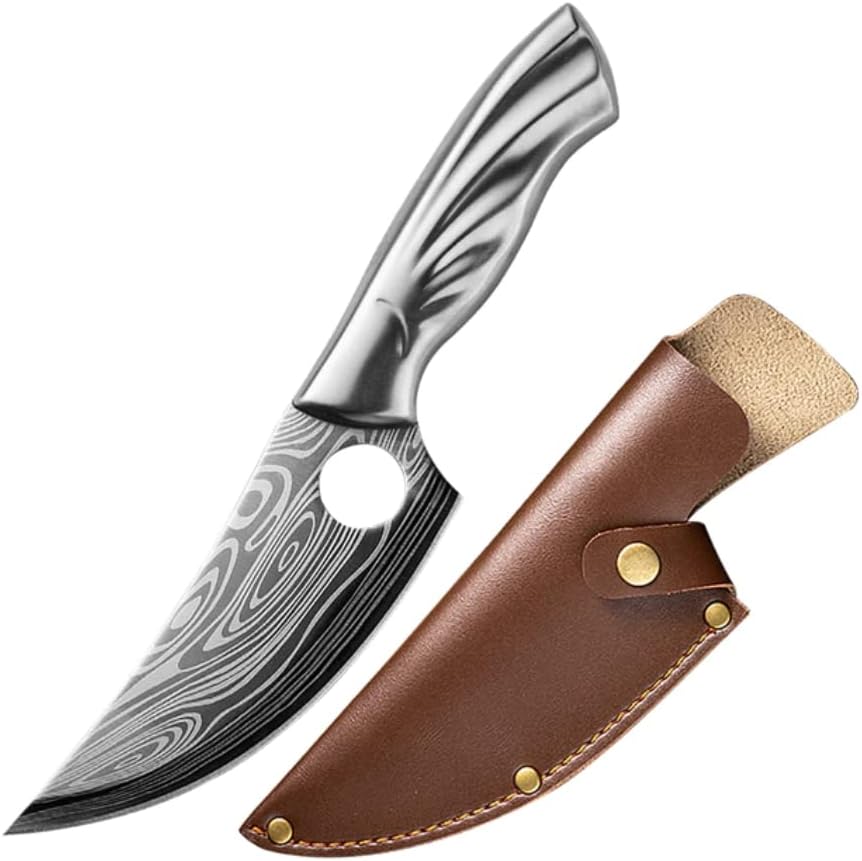 5.5 Дамаск Кујна нож 5 цр1 5 лов нож нерѓосувачки челик јапонски нож месар нож за кујнски алатки, Сива