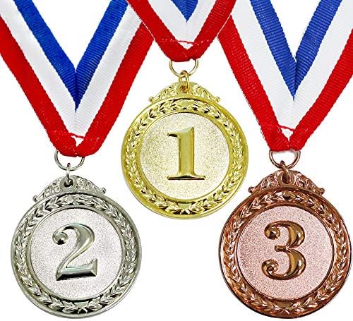Мијарт Награда Медали Вредност 3 Пакет Злато Сливер Бакар Победи Медали Со Вратот Лента Награди За Натпреварување Спорт