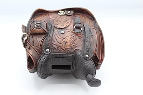 Западен рустикален Тексас каубојски рачен алатка за седло торба свинче банка рака насликана декорација