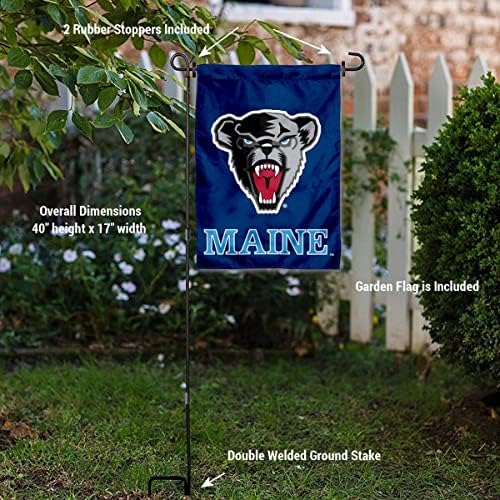 Мејн црни мечки Градинарско знаме и држач за столбови на знамето на САД