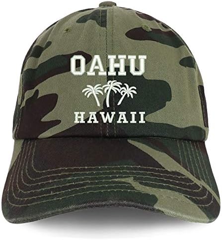 Трендовски продавница за облека Оаху Хаваи и палма везена четкана капа