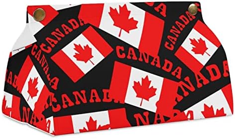 Канада со знаме на знамето кутија за насловната хартија за хартија за лице, држач за распоред на салфетка десктоп декоративна