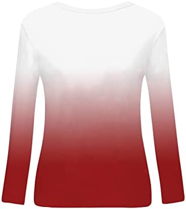 Есенски кошули за есен за жени 2022 кукавички врат Божиќниот печатен пулвер мек плус големина женска есенска облека