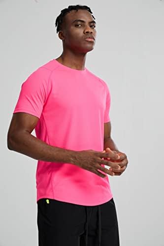 Кошули за тренингот на Yumiday мажи суво вклопување, атлетска спортска маица влага за трчање/теретана врвови со лесен краток ракав
