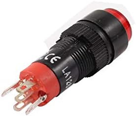 X-Ree AC 110-380V SPDT 5PIN лемење Моментно црвено копче за притискање на копчето за притискање (AS 110-380-V SPDT пин 5Pin Saldante