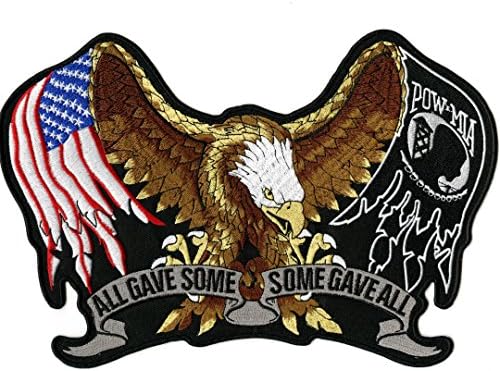 POW MIA Eagle Patch 11 | Сите дадоа некои американско знаме патриотски воени закрпи | големо извезено железо на | - од Nixon