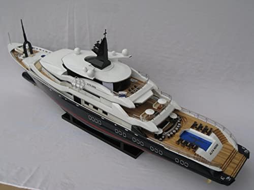 Современи јахти Алфа Неро Ленгт 70 - Модел на дрвен брод - Рачно изработен