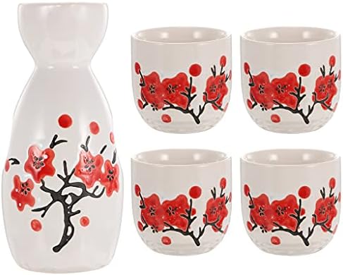 Yfqhdd 1 сет на едноставни контејнери за складирање деликатни саксии во јапонски стил чаши за вино