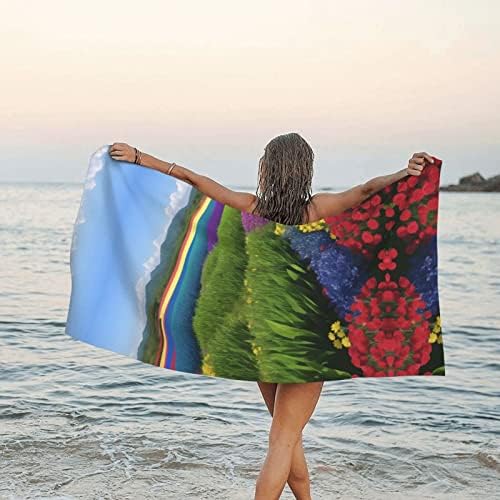 Обоени цветни море печати меки ултрафинирани влакна Брзо сушење пешкир за капење, висока апсорпција на вода за апсорпција на вода,