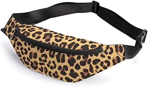 Brown Cheetah Printed fanny пакува торба за појас за спорт за спортско тренингот за пешачење за пешачење