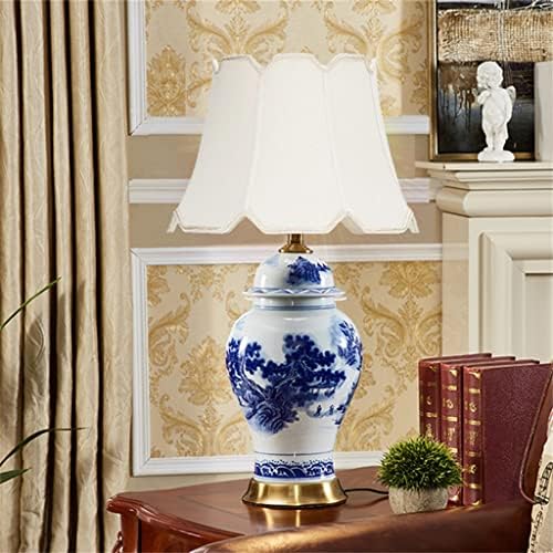 ZLXDP керамички маса во стил на кинески стил, спална соба за затемнување на ламбата за дневна соба хотел проект декоративно