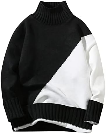 Џемпери за мажи, машка екипаж џемпер мека термичка плетена маичка боја шарен пуловер, грд џемпер