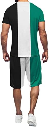 Случајни тренерки за мажите со кратки ракави на ДППА костум од 2 парчиња маица и шорцеви поставени машки костуми редовно вклопување