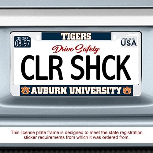 Colorshock Color Shock Auburn Tigers обоени метални регистарски таблички рамка, сина
