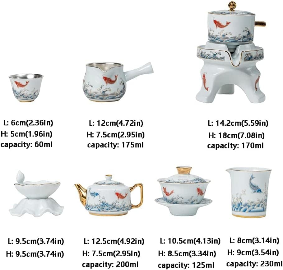 Разум Кинески Гонгфу чај сет на кинески полуавтоматски чај сет ретро чај сет Celadon чај сет полуавтоматски чајник 6 чаши традиционална чаша