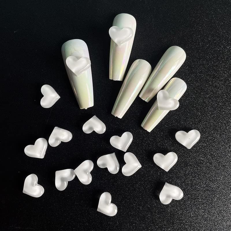 Додатоци за привлечност на нокти од 50 парчиња, симпатична срцева кристална дијамантска бонбони бои маникир декорација Прес на ноктите