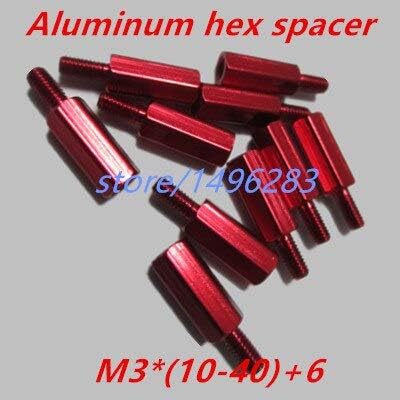 Завртки 10 парчиња M310/12/11/18/20-40+6 Машко-женски црвен хексадецимален алуминиум за исклучување-