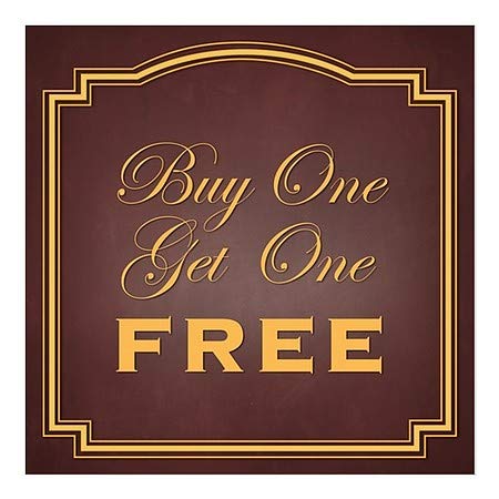 CGSignLab | „Купете еден бесплатен -класичен кафеав“ прозорец за лепење | 5 x5