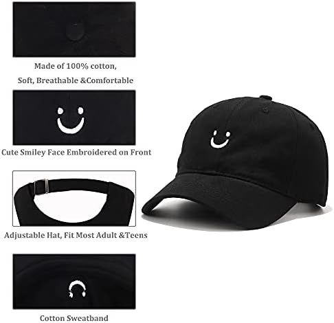 Voilipex 4 пакет Бејзбол капа за жени мажи со низок профил памук тато капа прилагодлива обична капа