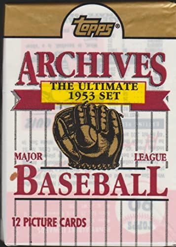 1991 Архиви на Топс Бејзбол неотворена пакет, 12 картички во пакет