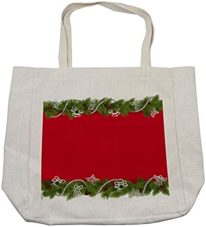Амбезон Божиќна торба за шопинг, Ноел време славен спирален украс зимзелена смрека ангел, еко-пријателска торба за еднократно користење
