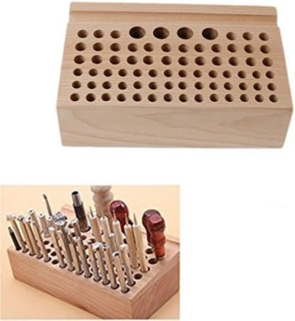 Ongонгџијуан 76 дупки за занаетчиско дрво алатка за печатење штанд бука решетката кожа држач DIY занает