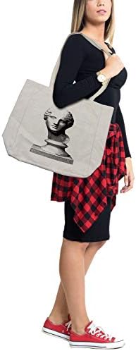 Антички антички торба за купување, врежана стилска илустрација на уметност тематска жена, класична, еколошка торба за еднократна употреба