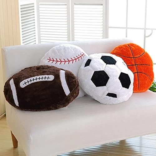 XIYUAN Фудбалска плишана перница топка перница- кошаркарска плишана фрлање перници назад перница мека меки спортски фудбалски кадифен играчки