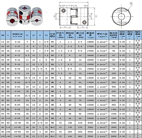 XMEIFEI делови со дијаметар за дијаметар 1PC D30L42 серија Флексибилен спојка за прицврстувач на сливи OD 30mm L 42mm Shize Siment CNC SCHAW