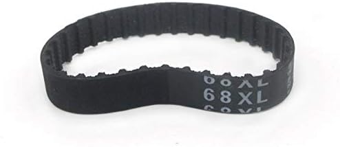 Gfpql WYanHua-Timing Belt 2pcs XL Timing Belt, 10mm Width, 60XL /64/68/70/72/74/76/78/80/82/84/86XL, Pulley Belt Black Rubber
